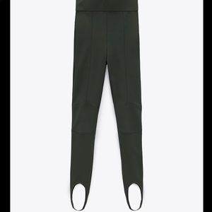 Zara Topstitched Stirrup Leggings